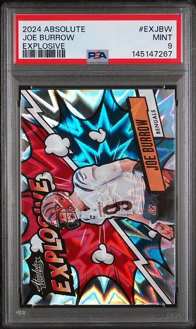 2024 Panini Absolute Explosive Exjbw Joe Burrow PSA 9