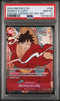 2024 One Piece English Version 1st Anniversary Set 006 Monkey D. Luffy PSA