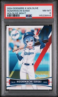 2024 Dodgers X Hololive Collaboration Hololive Night Hoshimachi Suisei PSA 8