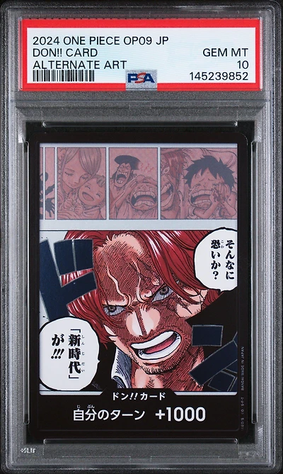 2024 One Piece Japanese Op09-emperors In The New World Don!! Card Alternate Art PSA 10