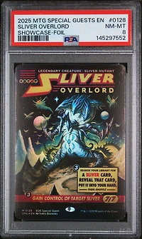 2025 Magic The Gathering Edge Of Eternities Special Guests 0128 Sliver Overlord Showcase-foil PSA 8