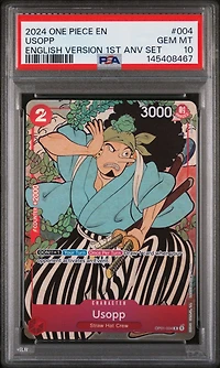 2024 One Piece English Version 1st Anniversary Set 004 Usopp PSA 10