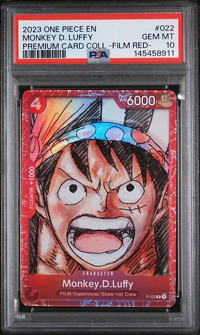 2023 One Piece Premium Card Collection -one Piece Film Red- 022 Monkey D. Luffy PSA 10