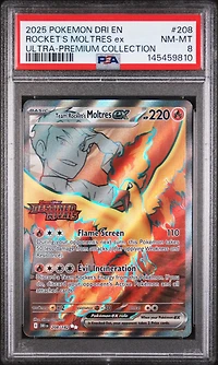 2025 Pokemon Dri En-destined Rivals 208 Team Rocket's Moltres Ex Team Rocket's Moltres Ex Ultra-premium Collection PSA