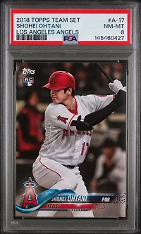 2018 Topps Team Set Los Angeles Angels A-17 Shohei Ohtani PSA 8
