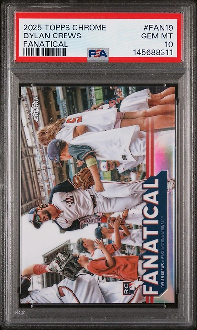 2025 Topps Chrome Fanatical Fan19 Dylan Crews PSA 10