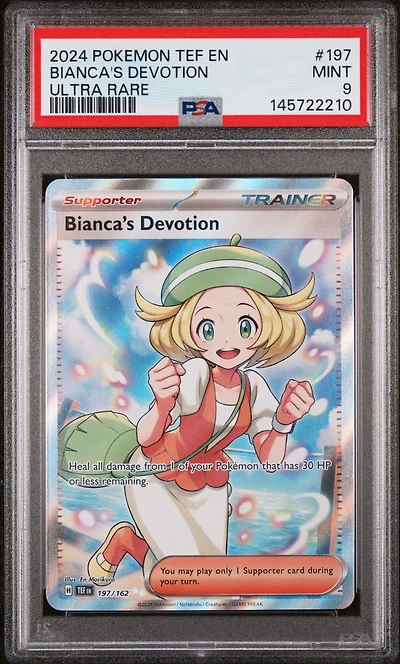 2024 Pokemon Tef En-temporal Forces 197 Bianca's Devotion Ultra Rare PSA