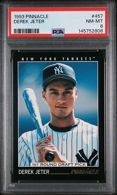 1993 Pinnacle 457 Derek Jeter PSA 8