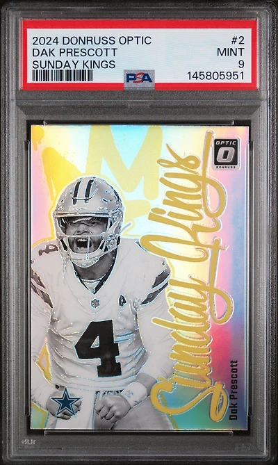 2024 Panini Donruss Optic Sunday Kings 2 Dak Prescott PSA 9