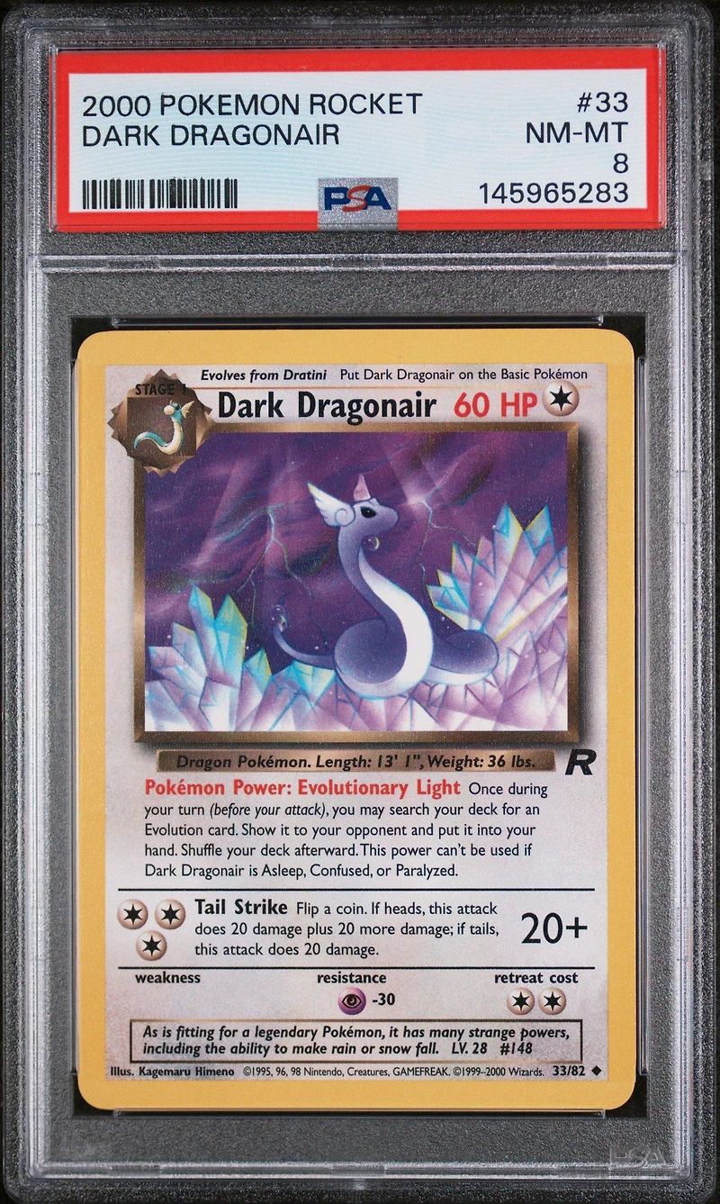 2000 Pokemon Rocket 33 Dark Dragonair PSA