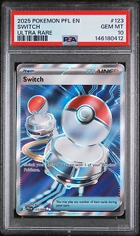 2025 Pokemon Pfl En-phantasmal Flames 123 Switch Ultra Rare PSA 10