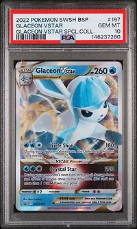 2022 Pokemon Swsh Black Star Promo 197 Glaceon Vstar Glaceon Vstar Special Collection PSA 10
