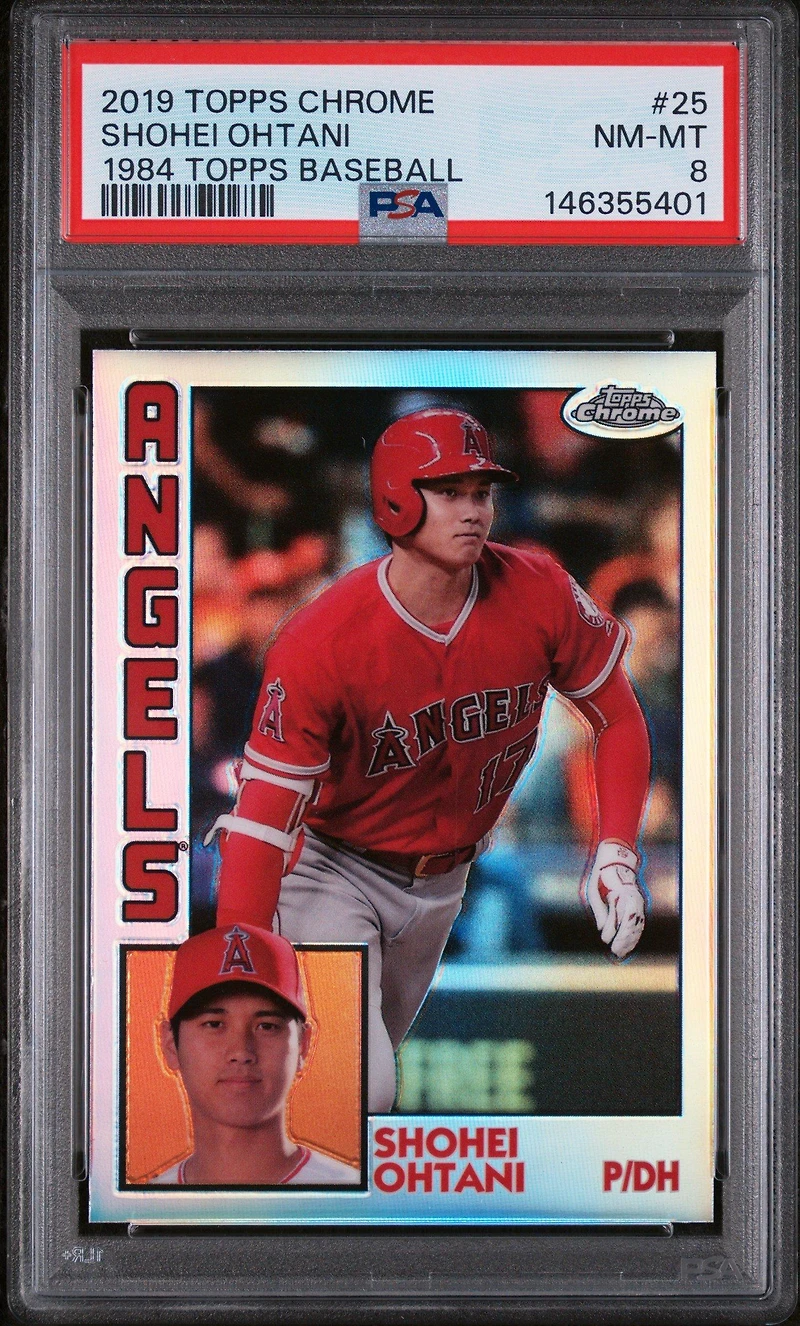 2019 Topps Chrome 1984 Topps Baseball 25 Shohei Ohtani PSA 8