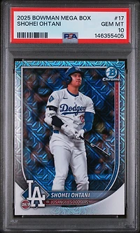 2025 Bowman Mega Box Chrome 17 Shohei Ohtani PSA 10