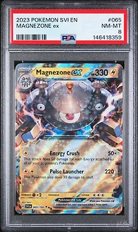 2023 Pokemon Svi En-scarlet & Violet 065 Magnezone Ex PSA 8