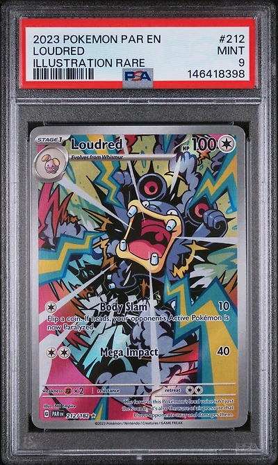 2023 Pokemon Par En-paradox Rift 212 Loudred Illustration Rare PSA