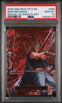 2025 One Piece Op13-carrying On His Will 009 Benn Beckman Special Alternate Art PSA 10