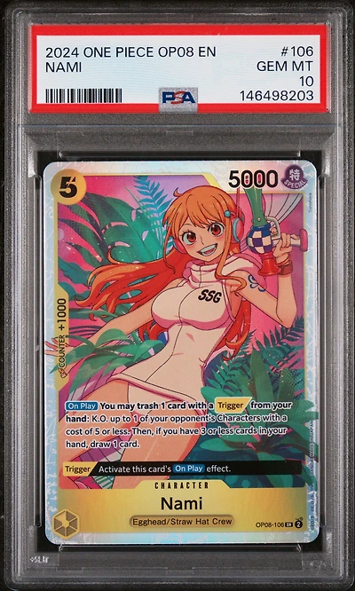 2024 One Piece Op08-two Legends 106 Nami PSA 10