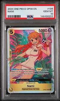 2024 One Piece Op08-two Legends 106 Nami PSA 10