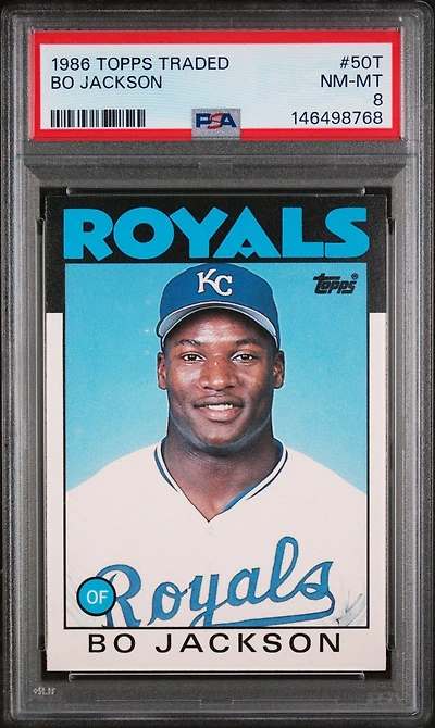 1986 Topps Traded 50t Bo Jackson PSA