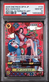 2025 One Piece Japanese Op14-the Azure Sea's Seven 112 Boa Hancock Special Alternate Art PSA 10