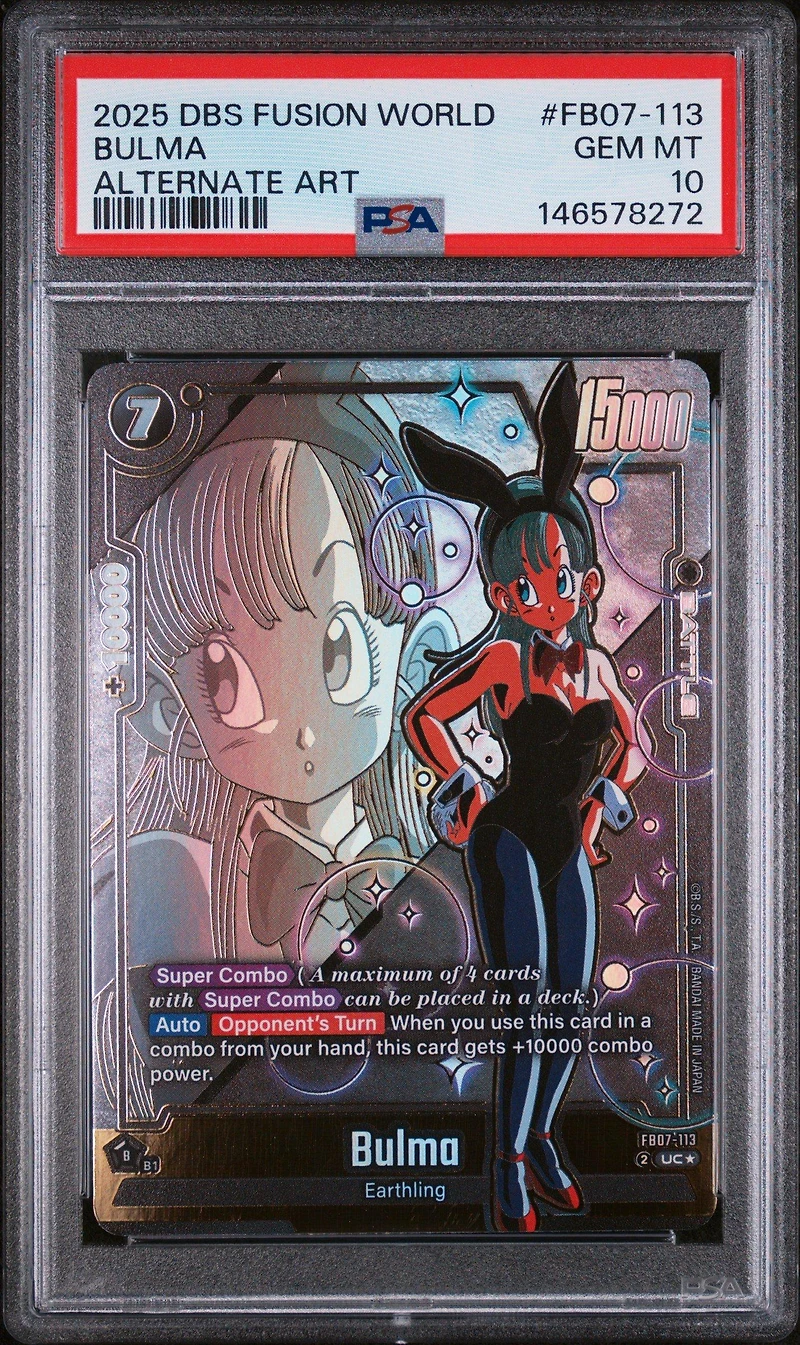 2025 Dragon Ball Super Card Game Fusion World Wish For Shenron Fb07-113 Bulma Alternate Art PSA 10
