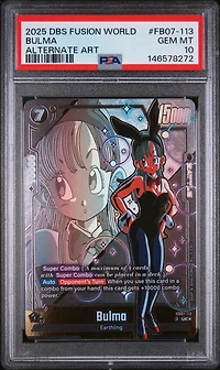 2025 Dragon Ball Super Card Game Fusion World Wish For Shenron Fb07-113 Bulma Alternate Art PSA 10