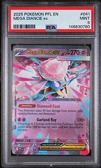 2025 Pokemon Pfl En-phantasmal Flames 041 Mega Diancie Ex PSA