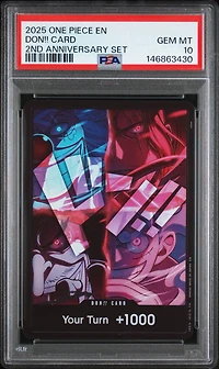 2025 One Piece English Version 2nd Anniversary Set Don!! Card PSA 10