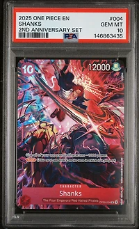 2025 One Piece English Version 2nd Anniversary Set 004 Shanks PSA 10