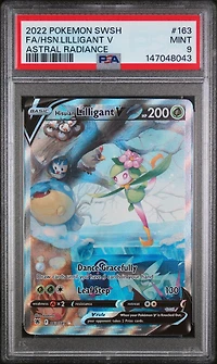 2022 Pokemon Sword & Shield Astral Radiance 163 Full Art/hisuian Lilligant V PSA 9