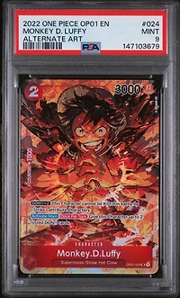 2022 One Piece Op01-romance Dawn 024 Monkey D. Luffy Alternate Art PSA