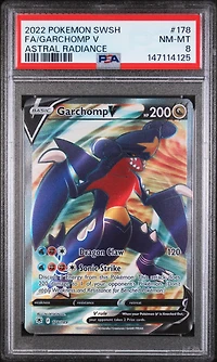 2022 Pokemon Sword & Shield Astral Radiance 178 Full Art/garchomp V PSA 8