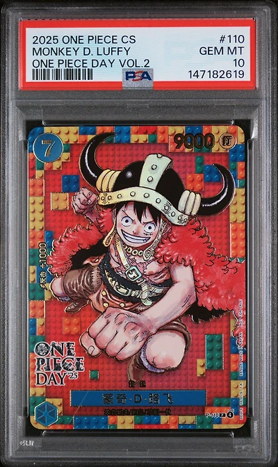 2025 One Piece Simplified Chinese One Piece Day Vol.2 110 Monkey D. Luffy PSA