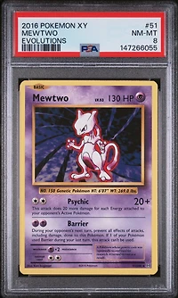 2016 Pokemon Xy Evolutions 51 Mewtwo PSA