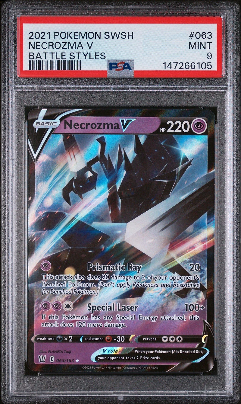 2021 Pokemon Sword & Shield Battle Styles 063 Necrozma V PSA 9
