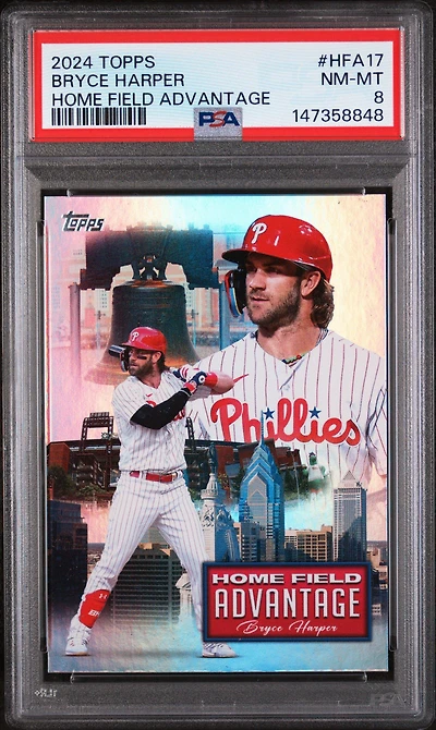 2024 Topps Home Field Advantage Hfa17 Bryce Harper PSA 8