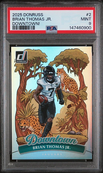 2025 Panini Donruss Downtown! 2 Brian Thomas Jr. PSA