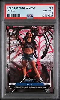2025 Topps Now Wwe 92 Aj Lee PSA 10