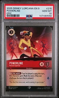 2025 Disney Lorcana En 9-fabled 215 Powerline - Musical Superstar Epic PSA 10