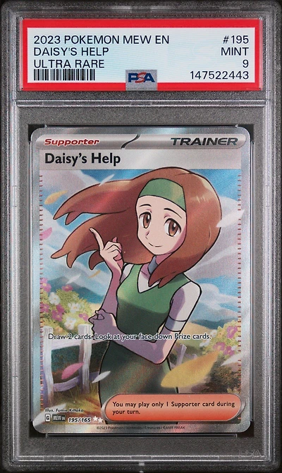 2023 Pokemon Mew En-151 195 Daisy's Help Ultra Rare PSA 9