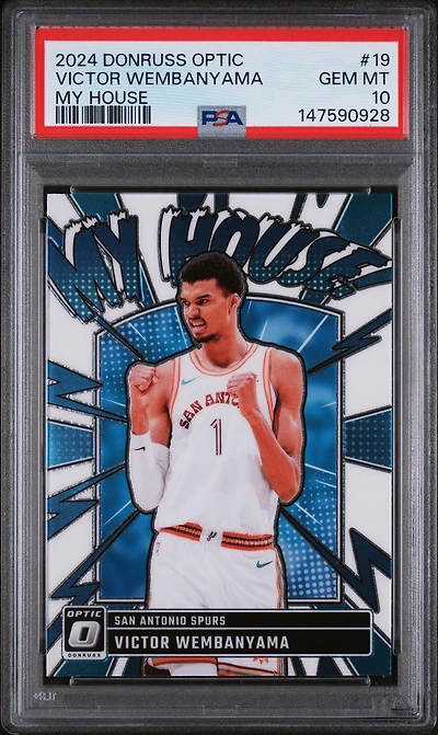2024 Panini Donruss Optic My House 19 Victor Wembanyama PSA 10