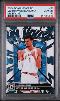2024 Panini Donruss Optic My House 19 Victor Wembanyama PSA 10