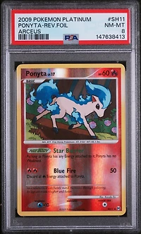 2009 Pokemon Platinum Arceus Sh11 Ponyta-reverse Foil PSA 8