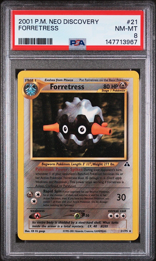 2001 pokemon cards value Vintage Card Values 1998-2003 | Base Set, Jungle, Neo Price Guide 1st Edition #2/75 Forretress Value of original pokemon cards