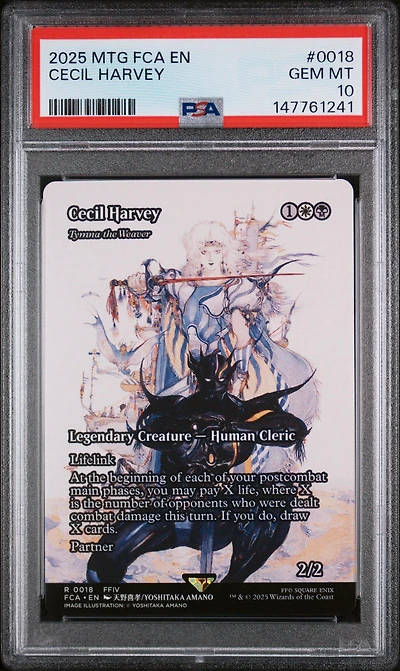 2025 Magic The Gathering Final Fantasy Through The Ages 0018 Cecil Harvey PSA 10