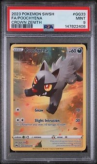2023 Pokemon Sword And Shield Crown Zenith Gg33 Full Art/poochyena PSA 9
