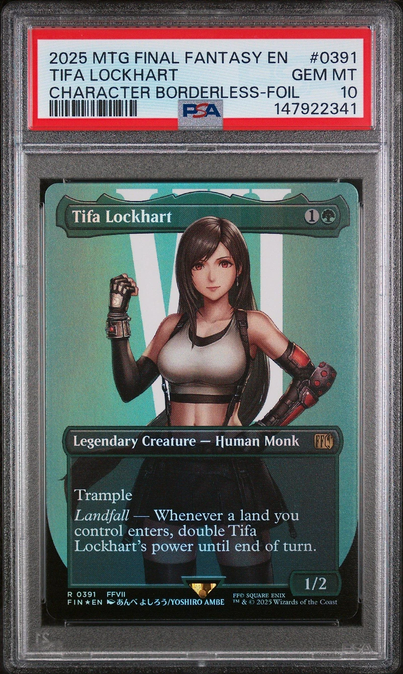 2025 Magic The Gathering Final Fantasy 0391 Tifa Lockhart Character Borderless-foil PSA 10