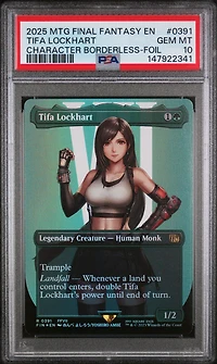2025 Magic The Gathering Final Fantasy 0391 Tifa Lockhart Character Borderless-foil PSA 10