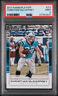 2017 Panini Playoff 211 Christian Mccaffrey PSA 9